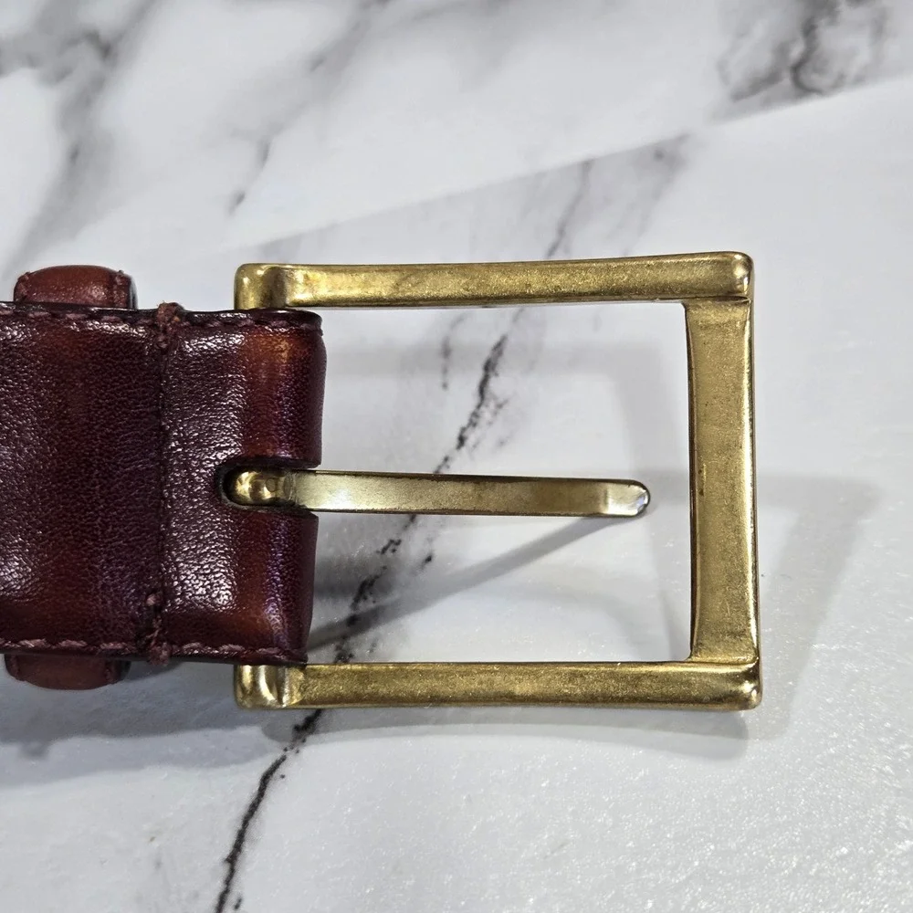 Arden Leather Co Harness Leather Belt Mens 48 Brown Classic Heritage Work